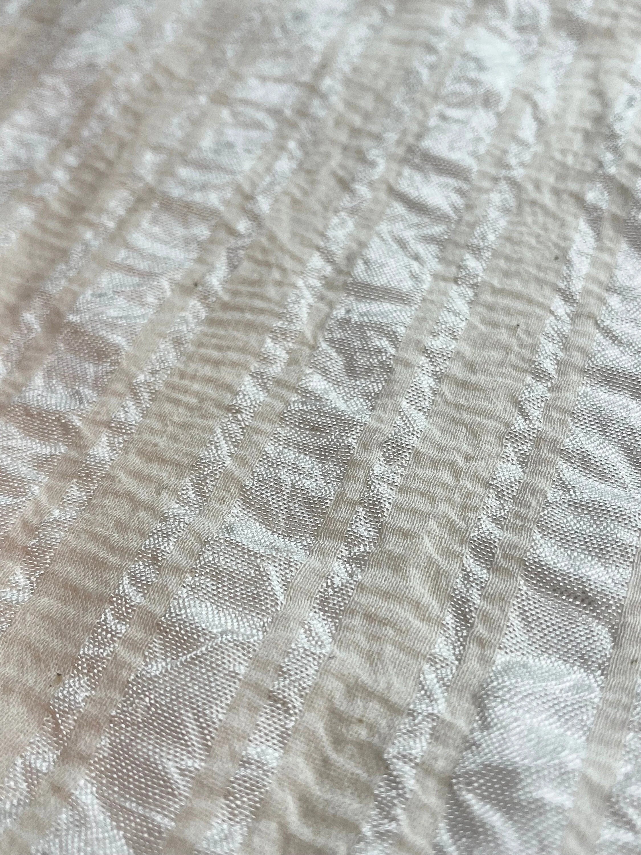 Striped and Textured Silk Linen Fabrics Crinkle