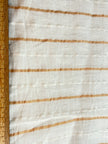 Striped White Cotton  Unbleached Lightweight Natural.