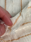 Striped White Cotton  Unbleached Lightweight Natural.