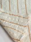 Striped White Cotton  Unbleached Lightweight Natural.