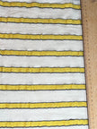 Striped Cotton Semi Sheer Fabric, Unbleached Lightweight Natural.