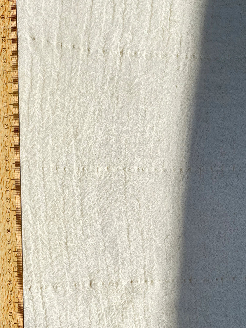 Cotton Open Weave Gauze, Sheer & Stretchy Black - White Stripes.