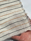 Striped Cotton - Unbleached Lightweight Natural.