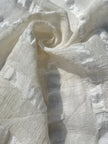 Linen Silk Blend Striped Fabric.