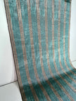 Silver Blue Stripes Silk Moire Home Textile Interior Fabrics, Watermark Pattern.