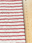 Red Striped Neutral Organic Cotton Fabric By The Meter