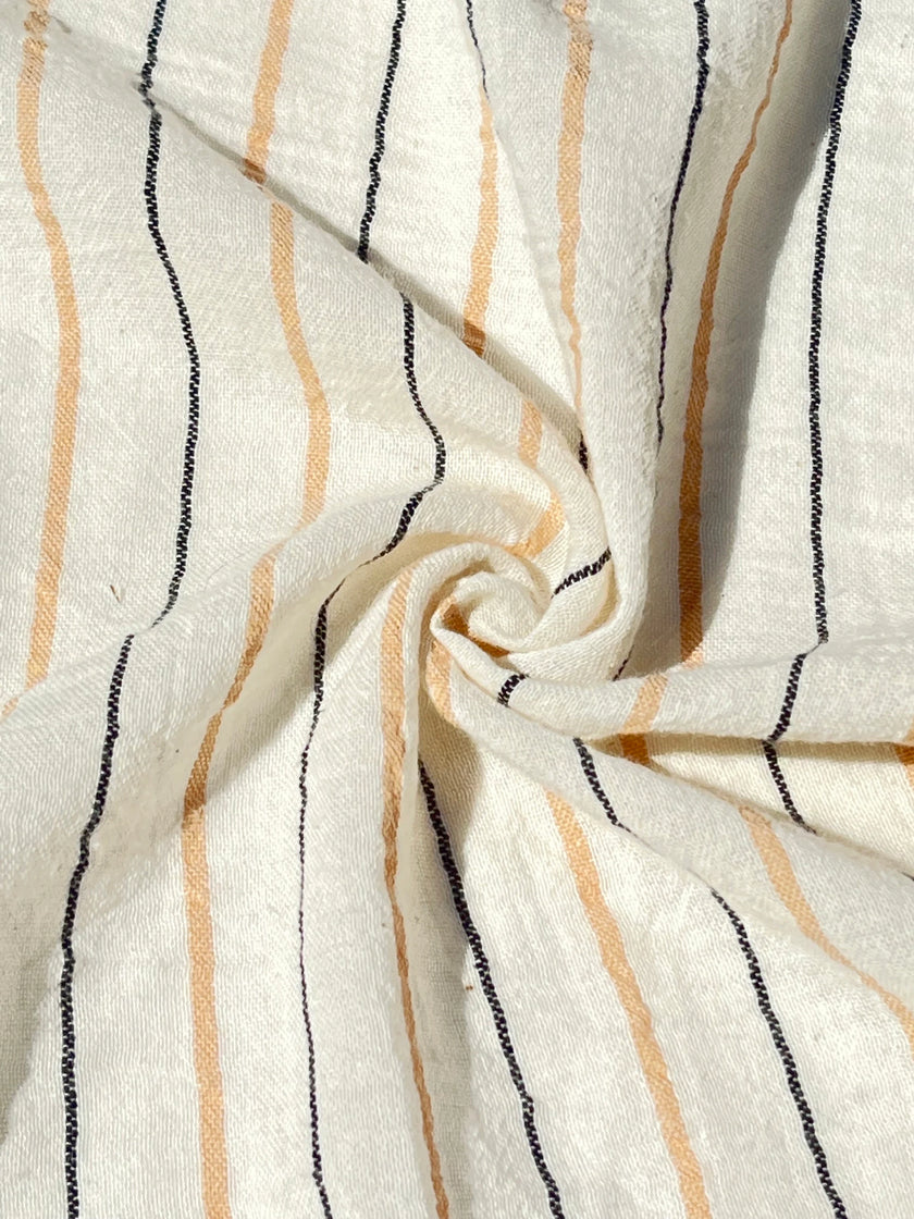 Striped Cotton - Unbleached Lightweight Natural.