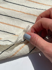 Striped Cotton - Unbleached Lightweight Natural.