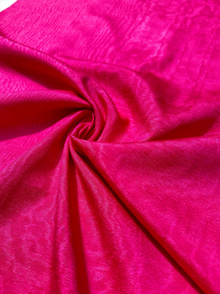 Pink Silk Fabric, Moire Silk Fabric, Silk By The Yard. Watermark Pattern.