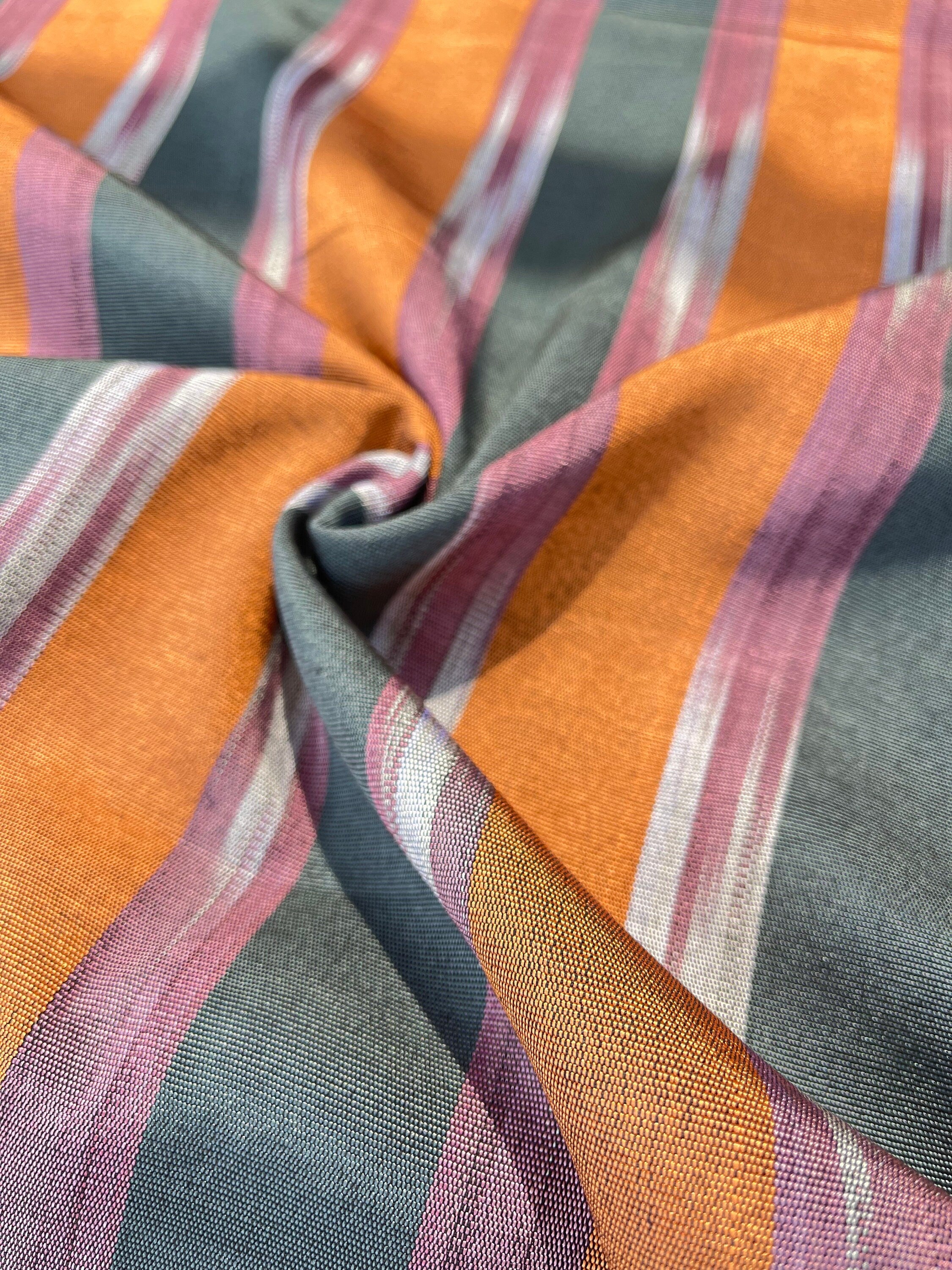 Orange Ikat Striped Home Textile Interior Fabrics