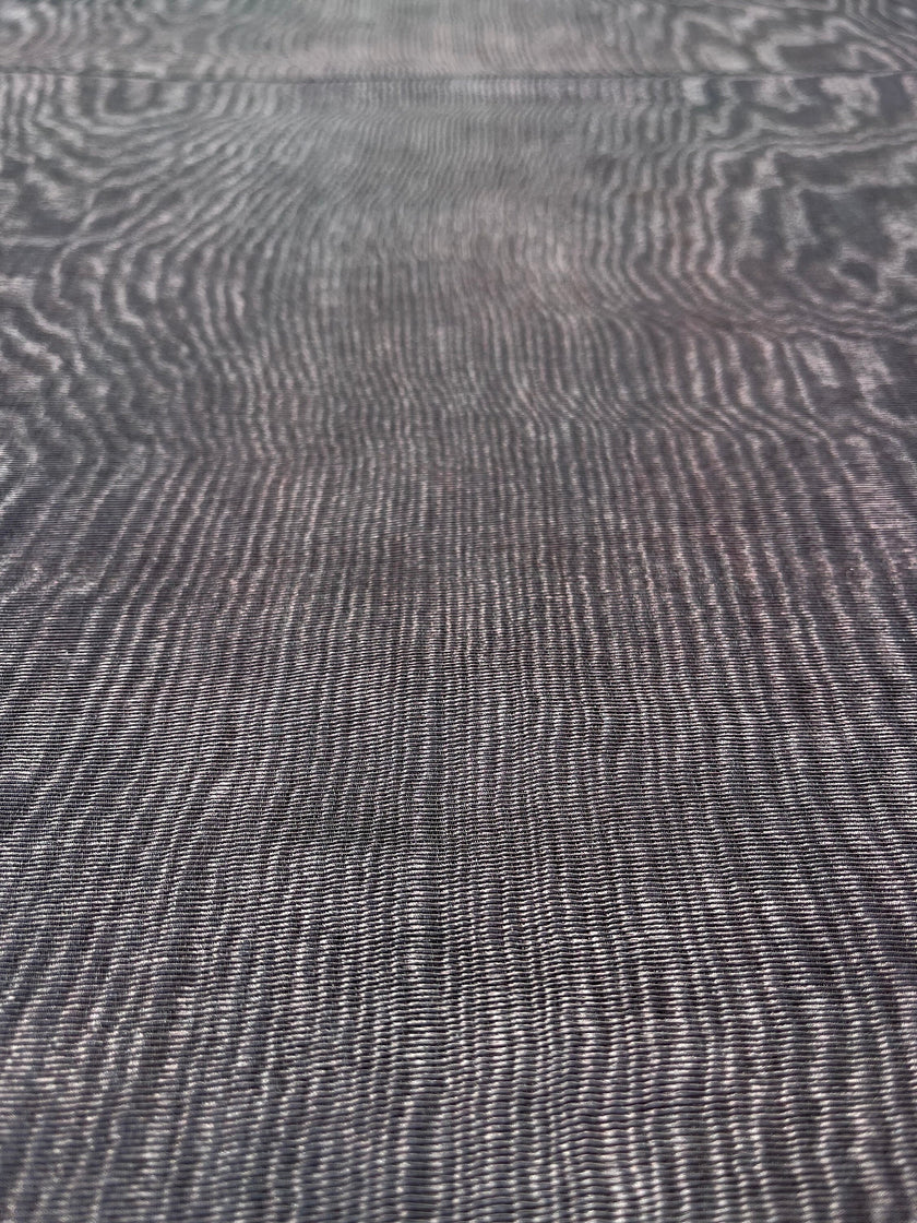 Brown Silk Moire Home Textile Interior Fabrics Watermark Pattern.