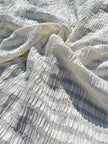 Luxury stretchy silk fabric, seersucker.