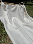 100% Mulberry Silk, Noil Raw Natural Fabric Sustainable.