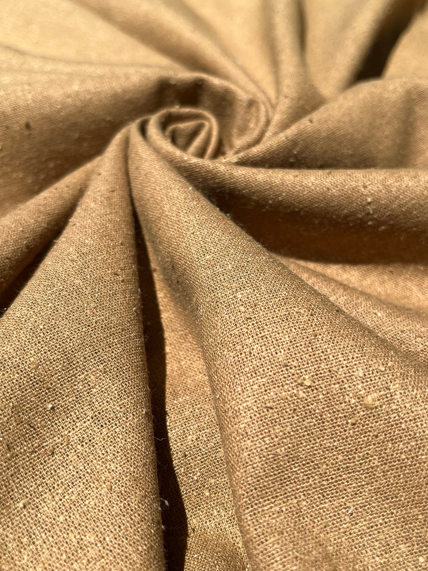 100% Mulberry Silk, Noil Raw Natural Fabric Sustainable.