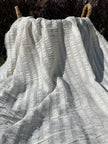 Luxury stretchy silk fabric, seersucker.