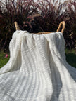 Luxury stretchy silk fabric, seersucker.