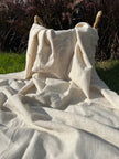Neutral Unbleached Linen Organic Cotton Blended Fabric By The Meter.