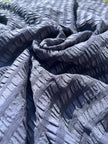 Luxury stretchy silk fabric, seersucker.