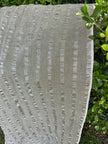 Linen Silk Blend Striped Fabric.