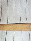 Cotton Open Weave Gauze, Sheer & Stretchy Black - White Stripes.