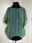 Green Striped Silk  Home Textile Interior Fabrics.