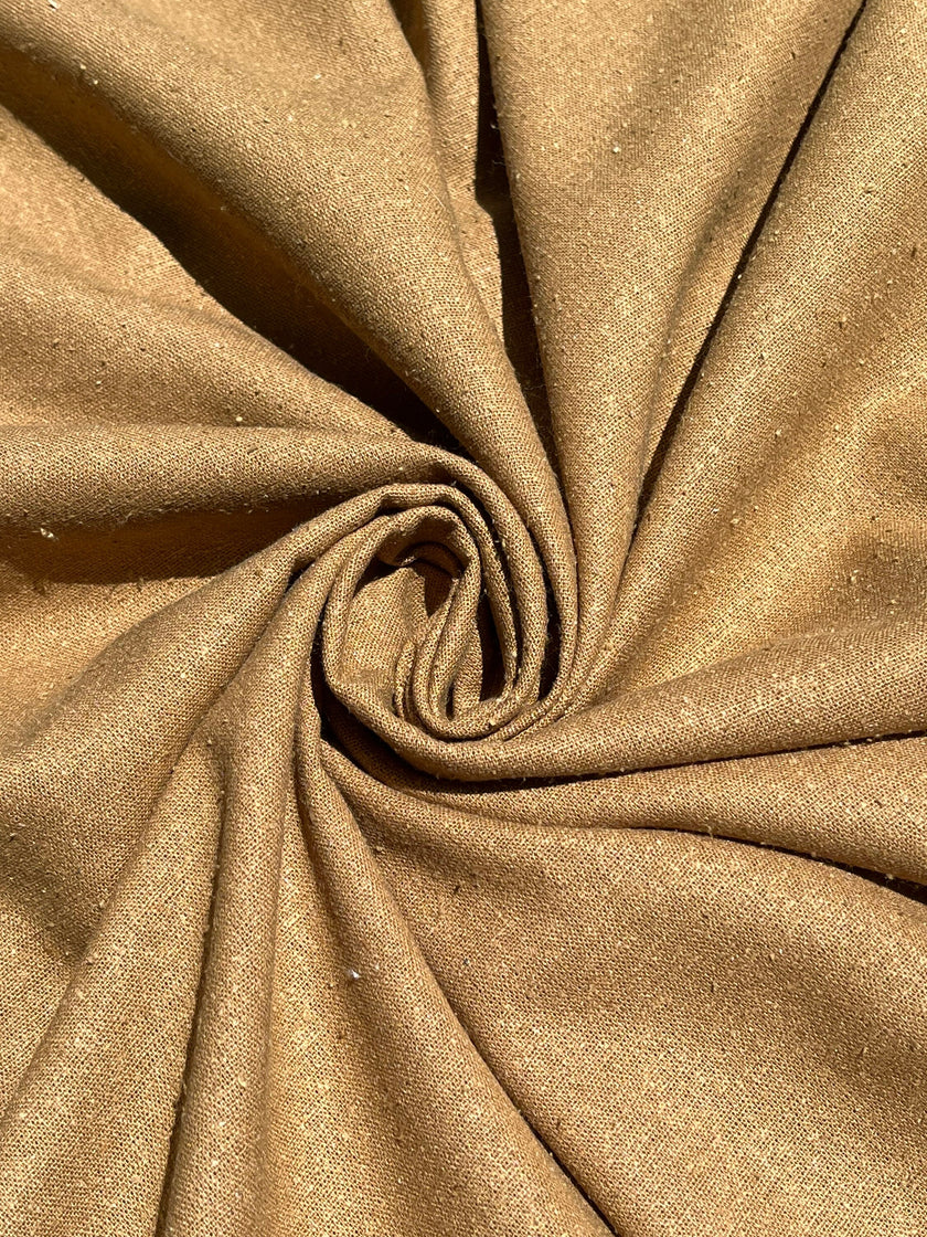 100% Mulberry Silk, Noil Raw Natural Fabric Sustainable.