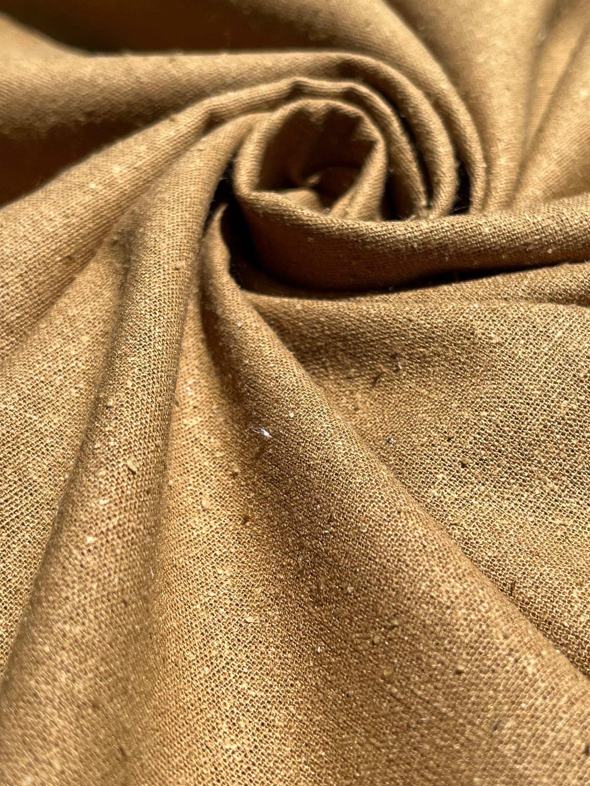 100% Mulberry Silk, Noil Raw Natural Fabric Sustainable.