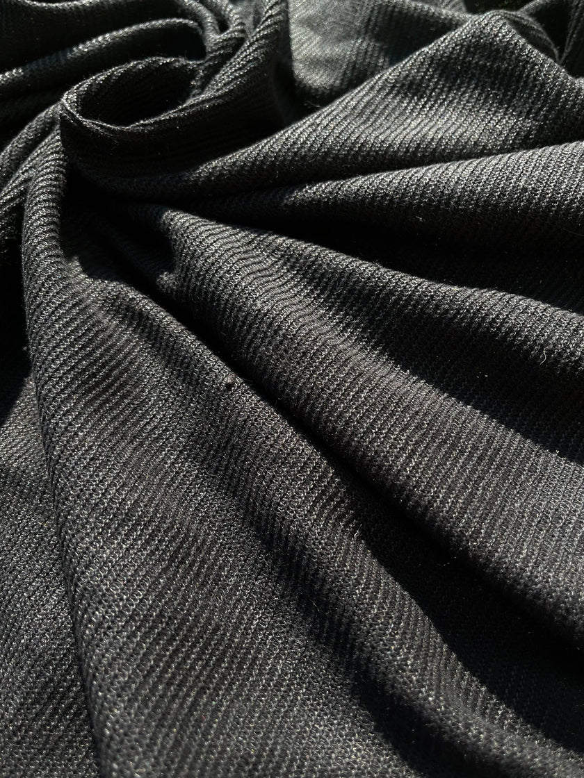 Linen Knit Jersey Fabric, Open Weave Semi Sheer.