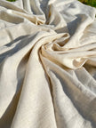 Neutral Unbleached Linen Organic Cotton Blended Fabric By The Meter.