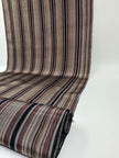 Rembourrage luxueux en soie rayé bleu bordeaux pour tête de lit ottoman, tissus d'intérieur pour textiles de maison : housses d'oreiller, motifs inspirés du kimono, motifs en filigrane.