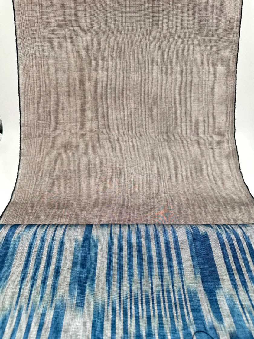 Dark Silver Gray Silk Moire, Watermark Pattern.