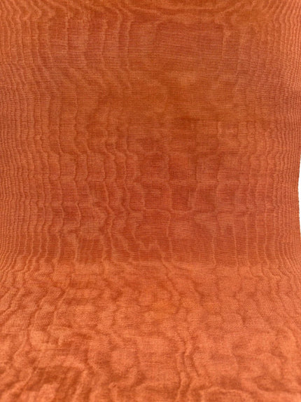 Orange Color Silk Moire, Watermark Patterns.