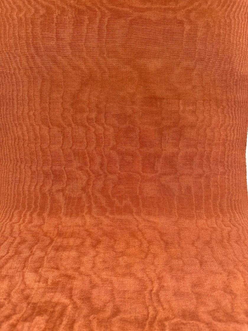 Orange Color Silk Moire, Watermark Patterns.