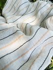 Striped Cotton - Unbleached Lightweight Natural.