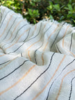 Striped Cotton - Unbleached Lightweight Natural.