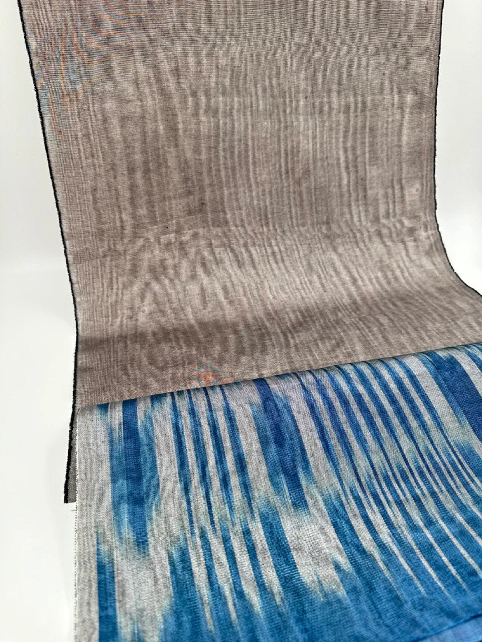 Dark Silver Gray Silk Moire, Watermark Pattern.
