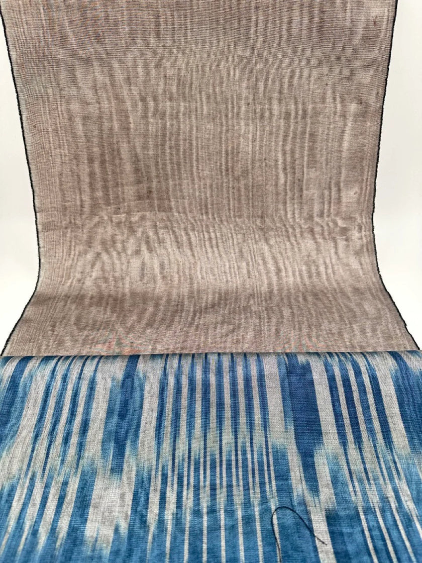 Dark Silver Gray Silk Moire, Watermark Pattern.