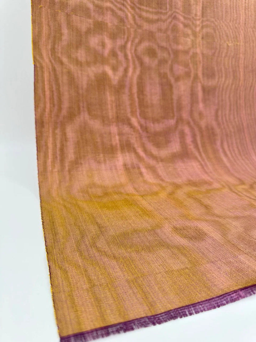 Unique Colour Silk Moiré Fabric By The Yard.