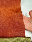 Orange Color Silk Moire, Watermark Patterns.