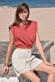 Neutral Unbleached Linen Organic Cotton Blended Fabric By The Meter.