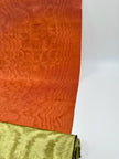 Orange Color Silk Moire, Watermark Patterns.