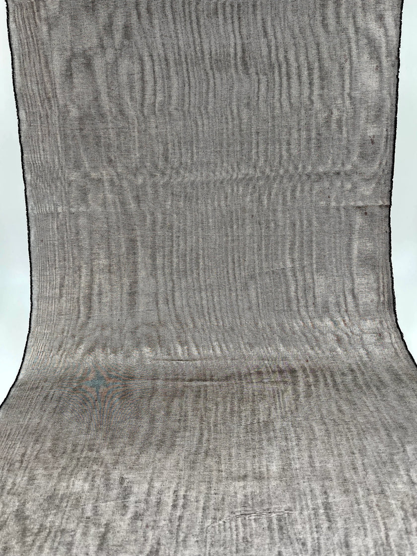 Dark Silver Gray Silk Moire, Watermark Pattern.