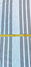 Tissu en coton biologique neutre rayé marine au mètre, tissu froissé avec rayures épingles, large largeur