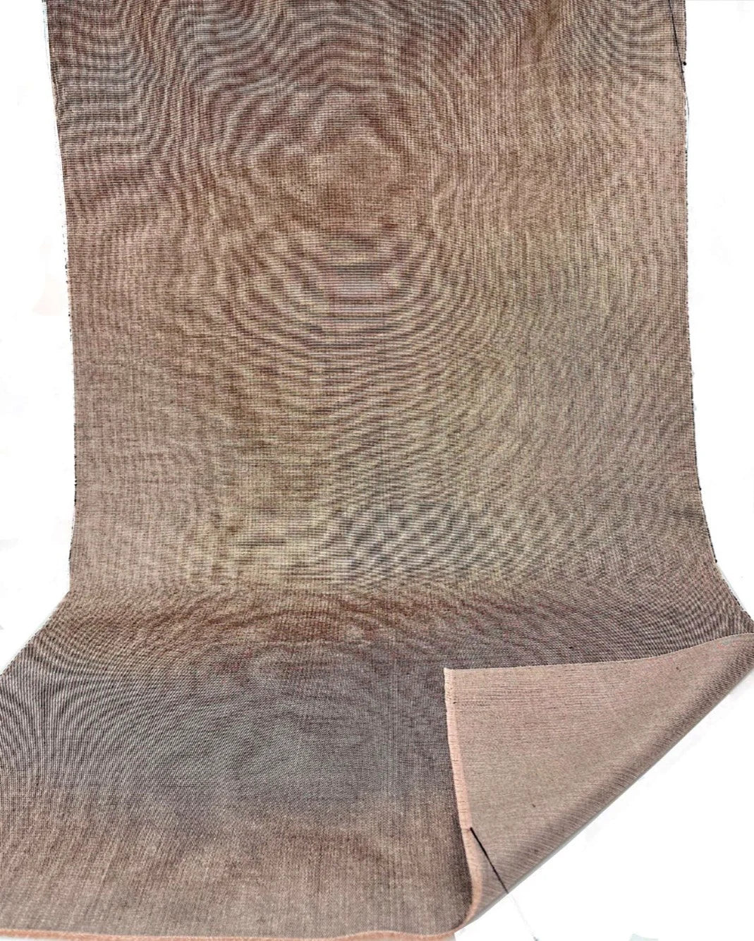 Light Brown Silk Moire Home Textile Interior Fabrics Watermark Pattern.
