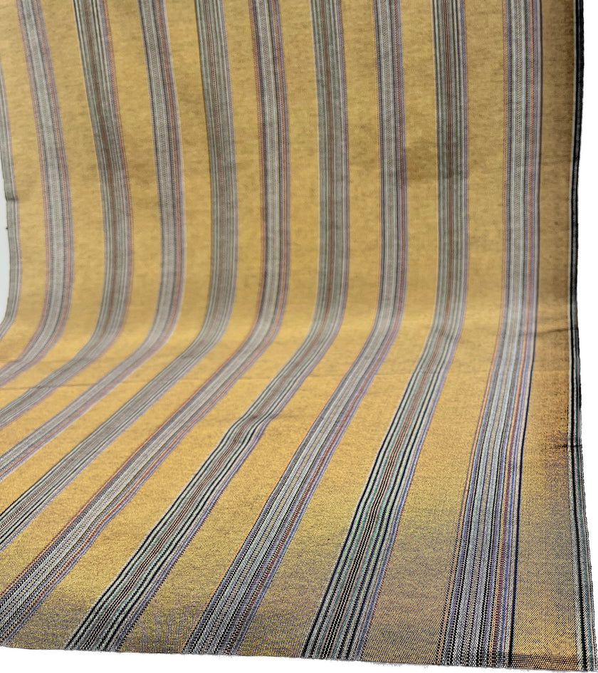 Gold Striped Silk Home Textile Interior Fabrics.