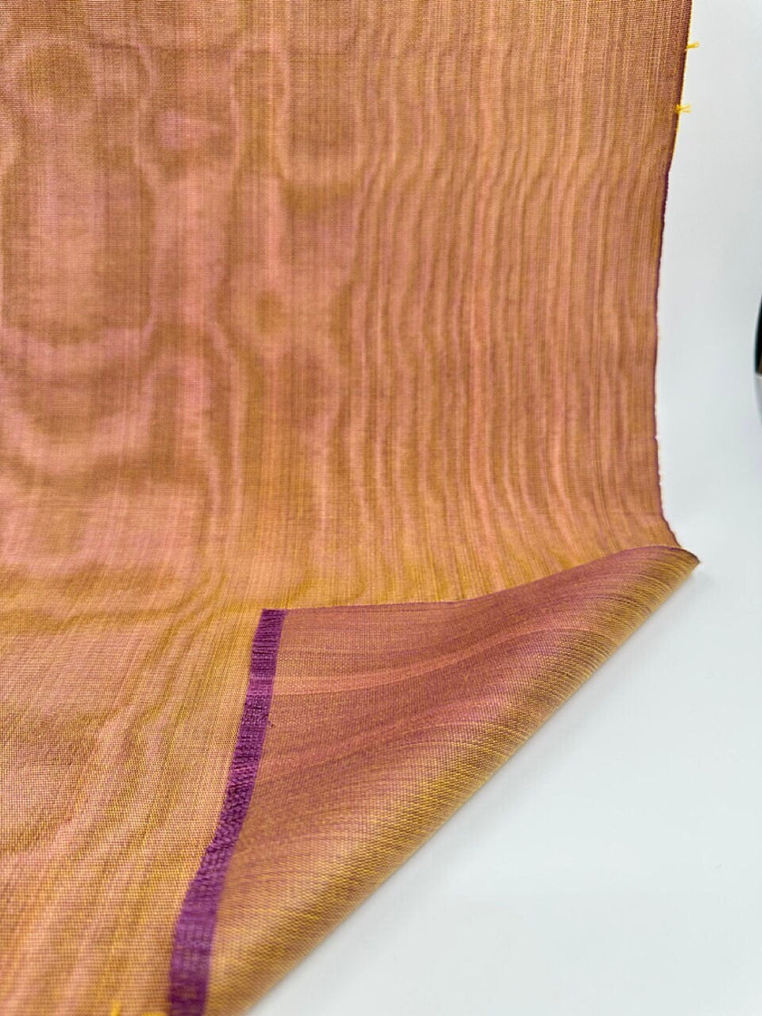Unique Colour Silk Moiré Fabric By The Yard.