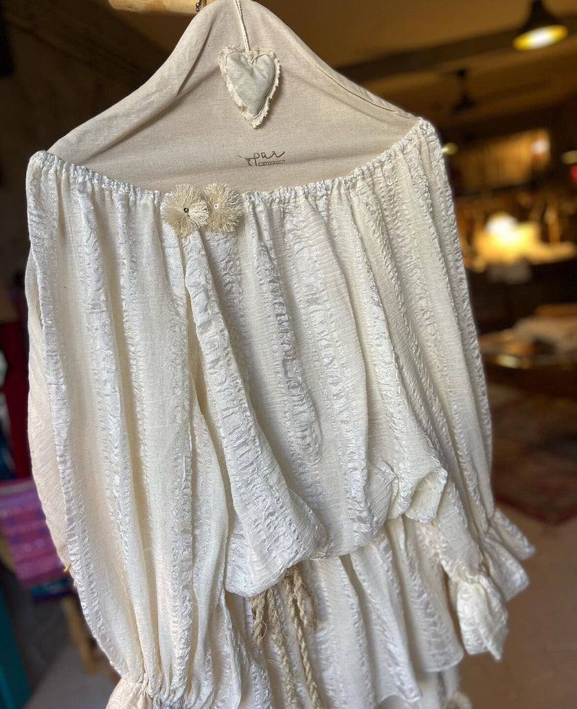 Striped and Textured Silk Linen Fabrics Crinkle