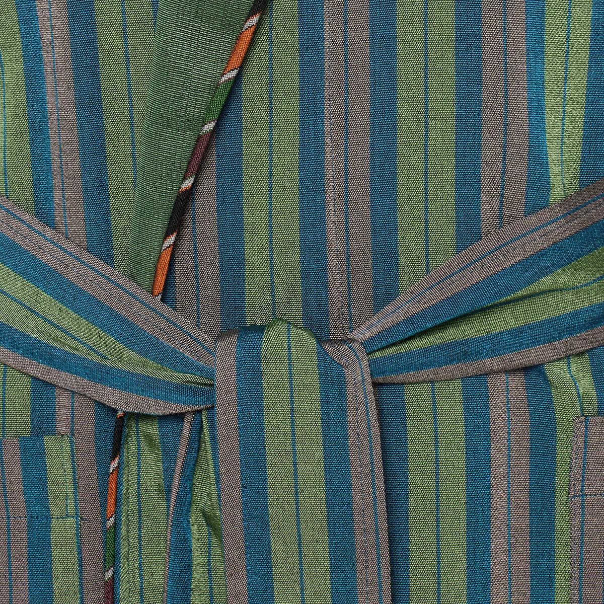Green Striped Silk  Home Textile Interior Fabrics.