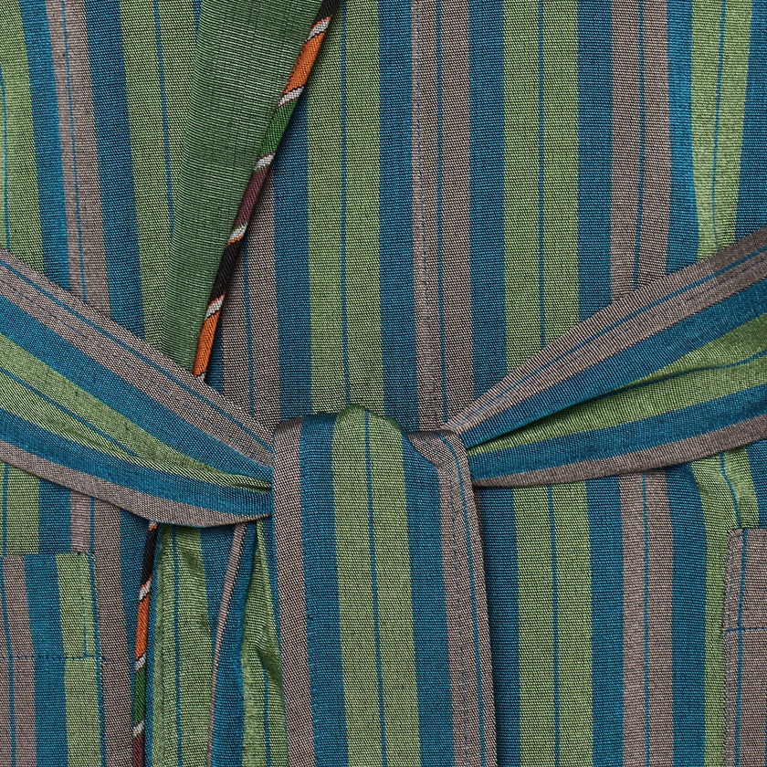 Green Striped Silk  Home Textile Interior Fabrics.