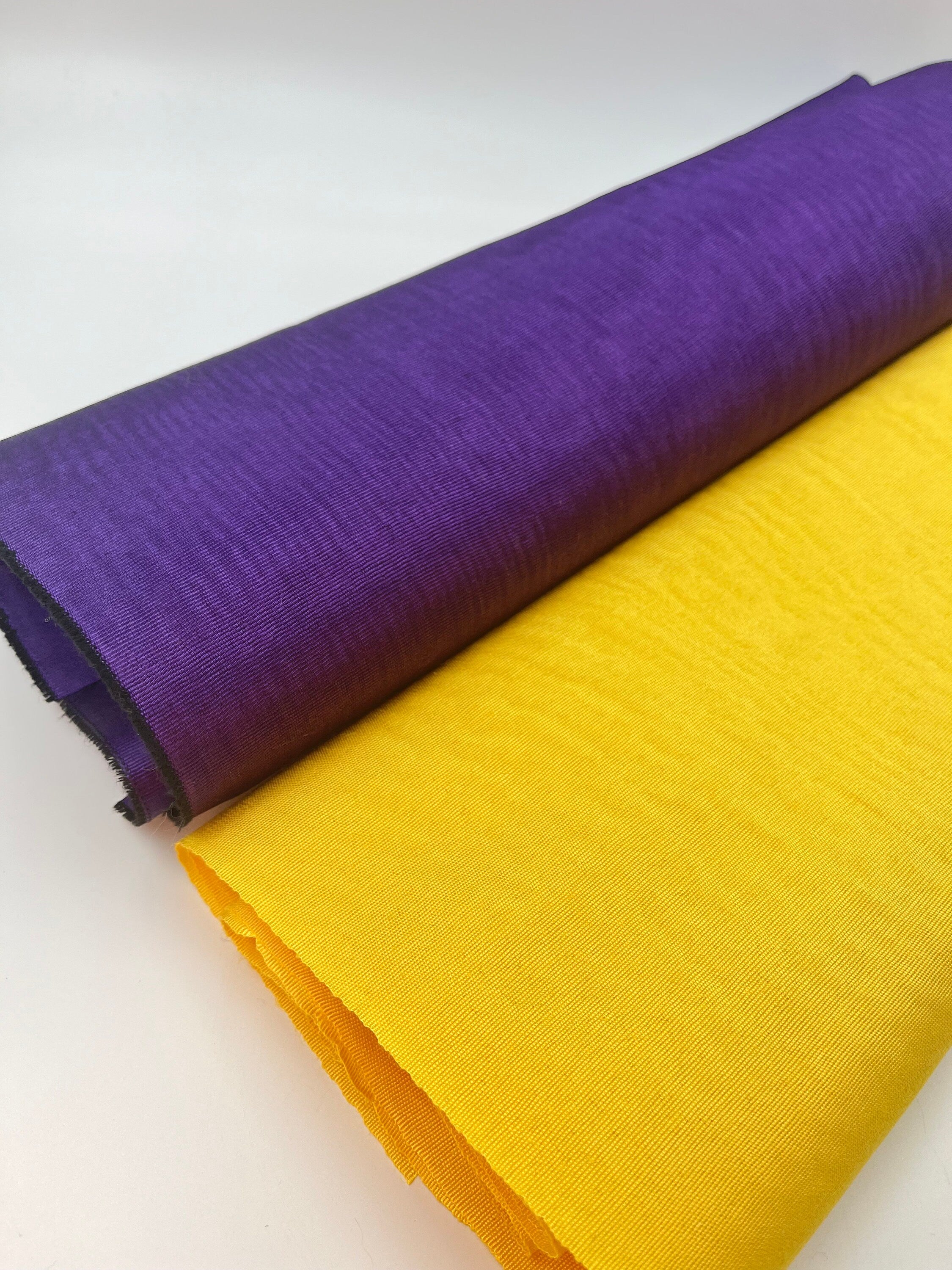 Purple Colour Silk Moire Home Textile Interior Fabrics, Watermark Pattern.